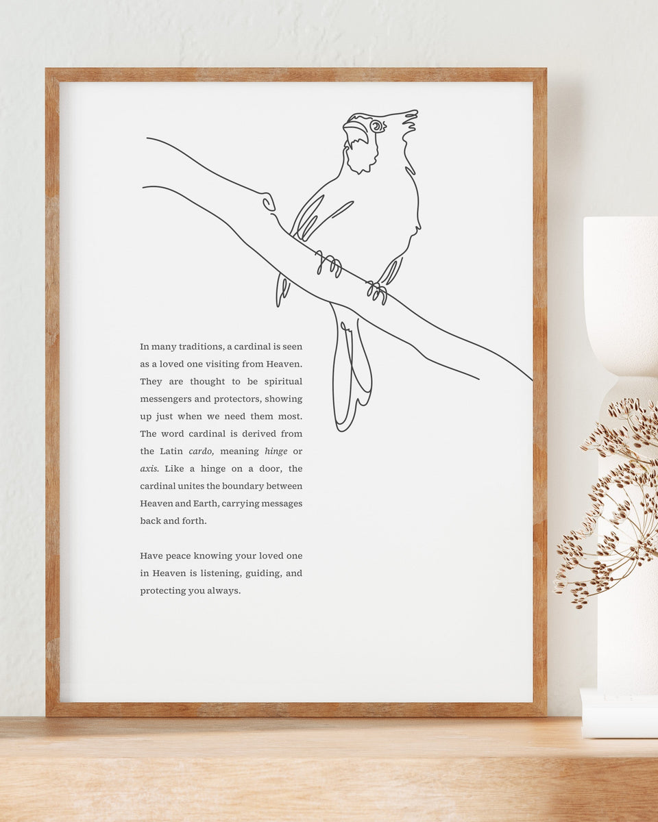 Cardinal Spiritual Messenger | Remembrance Print | The Festive Farm Co. cardinal-spiritual-messenger-remembrance-print-the-festive-farm-co