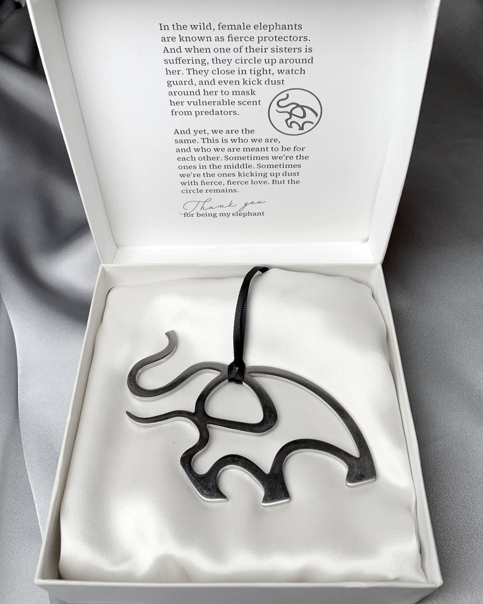 Stainless Elephant Ornament Friendship Gifts The Festive Farm Co.